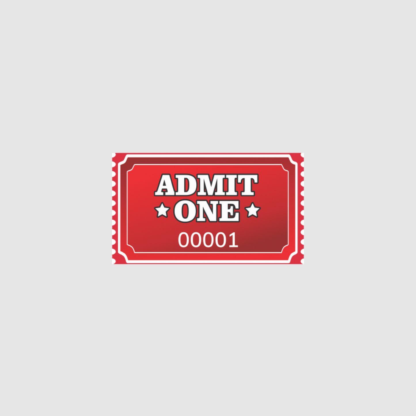 Custom Admit One - Red